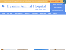 Tablet Screenshot of hyannisanimalhospital.com